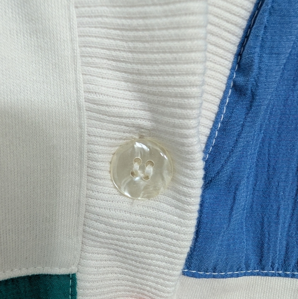 Vintage Women's‎ Size Small, Oversized Color Block Cardigan, Coastal Grandma - Picture 3 of 6